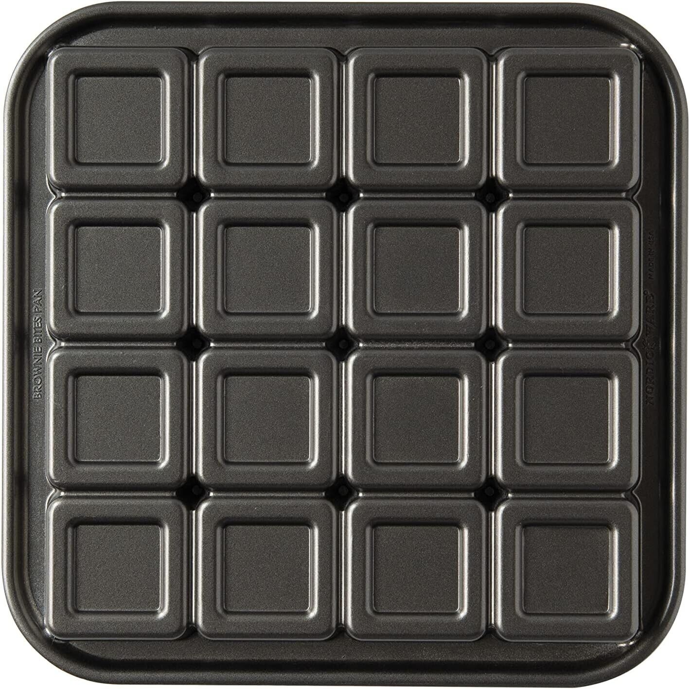 Aluminum Brownie Bites Pan - 16 Tasty Treats, Fudgy & Crispy Deliciousness