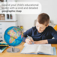 Load image into Gallery viewer, 9-Inch Illuminated Kids Globe with Interactive Games &amp; Night Light Feature