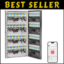 Load image into Gallery viewer, Secure 96-Key Key Box with Smart Lock and Multiple Access Methods – Black Finish
