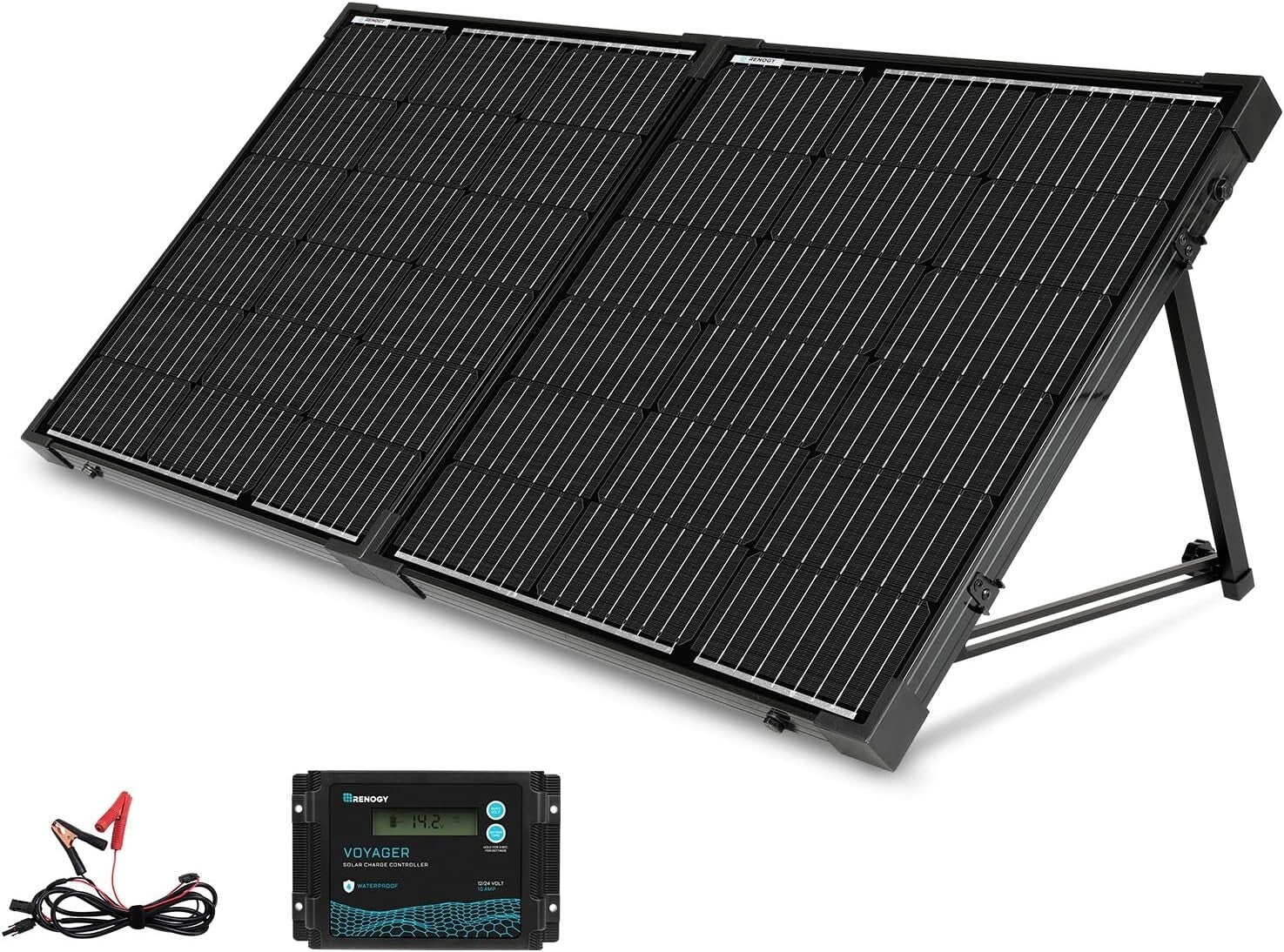 Waterproof 100W Solar Suitcase with 20A Controller - Ideal for Camping Trips