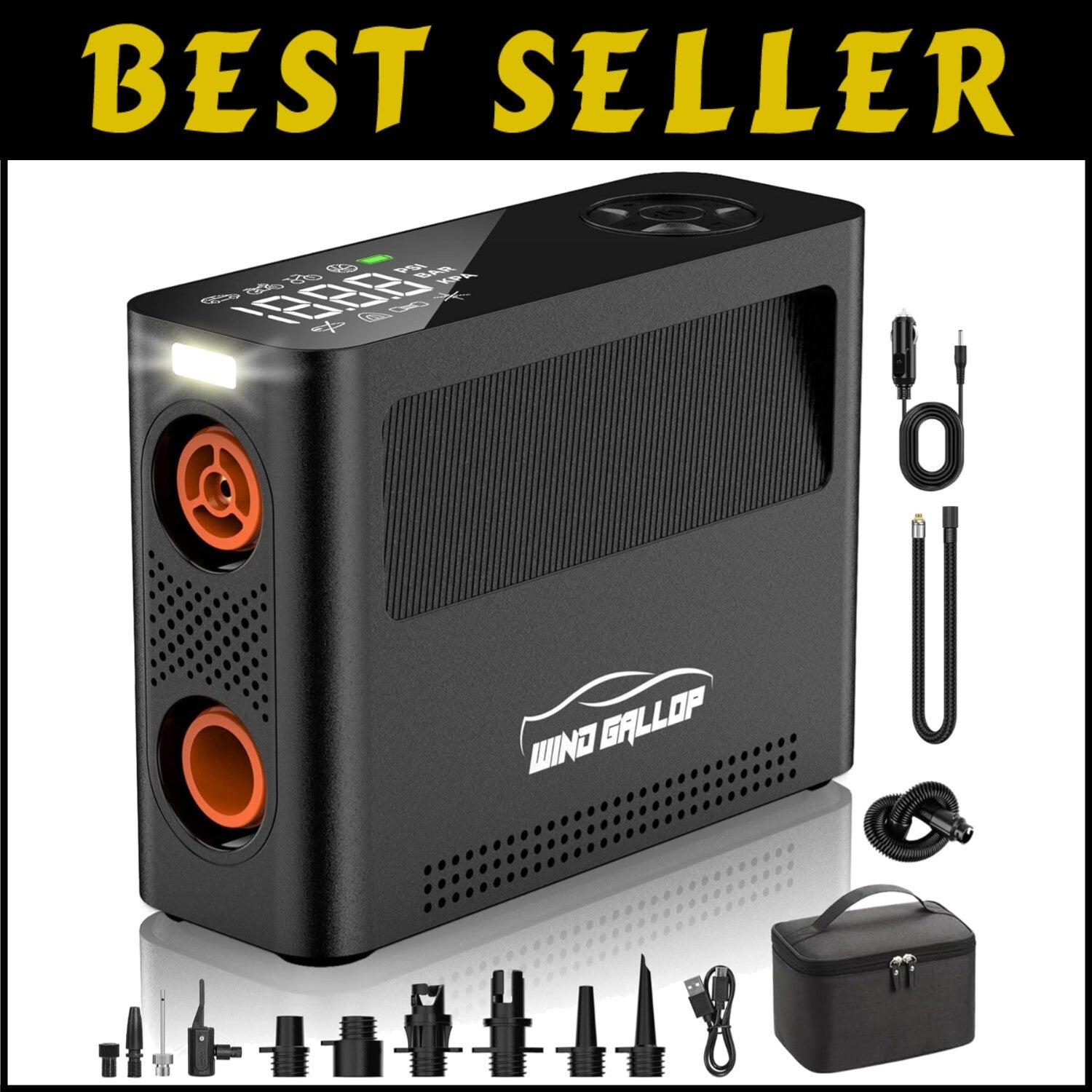 Portable 150 PSI Air Compressor with 8 Modes - Perfect for All Inflatable Needs
