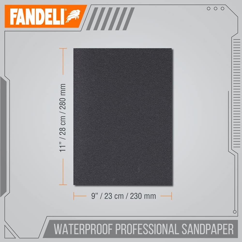75 Sheets of Premium Waterproof Sand Paper - 220, 320, 400 Grit for All Projects