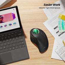 Load image into Gallery viewer, Precision Ergonomic Trackball Mouse, Rechargeable, Ideal for Office and Home Use