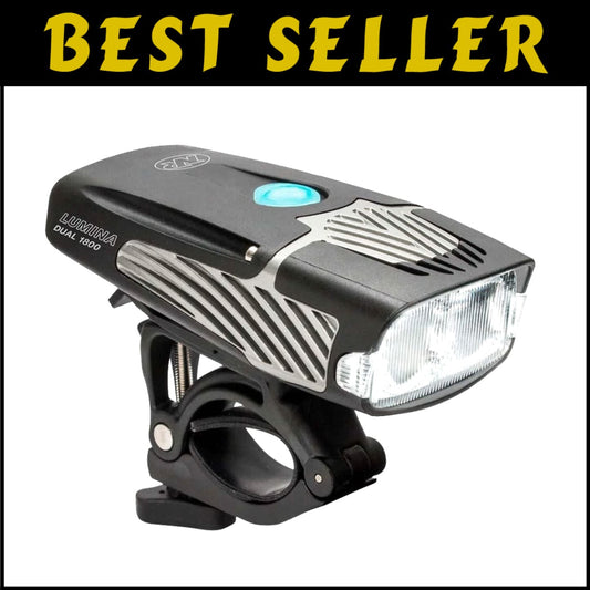 Compact Rechargeable Bike Headlight with Side Visibility & Low Battery Alert