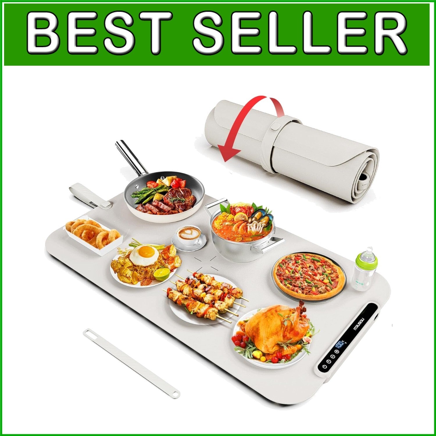 Electric Warming Mat with Timer - Perfect for Parties, Buffets & Daily Use