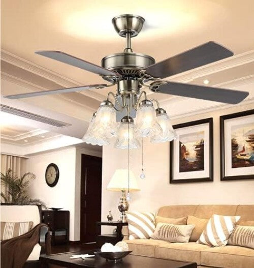 Clear & Frosted Glass Ceiling Fan Light Covers - Pack of 4, Transitional Style