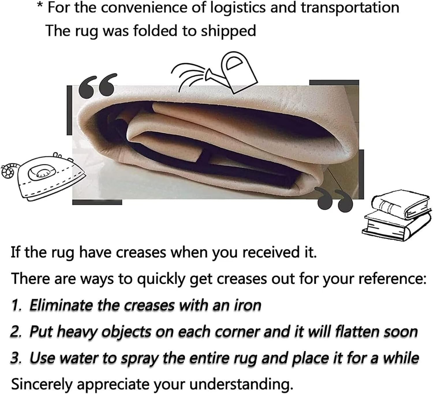 Whimsical 5' x 7' Black Polyester Floral Rug with Anti-Slip Design for Home Use