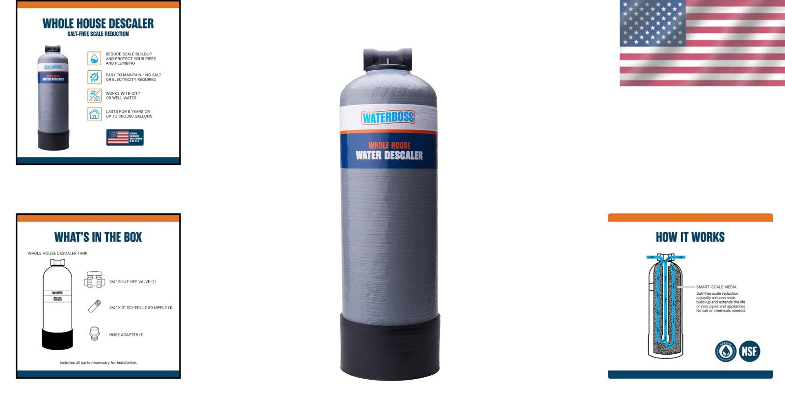 High-Performance Salt-Free Descaler for Households of 4+ - 7 GPM Flow Rate