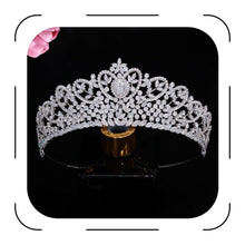 Load image into Gallery viewer, Lightweight Bridal Tiara with Secure Pin Loops - Perfect for Weddings &amp; Events