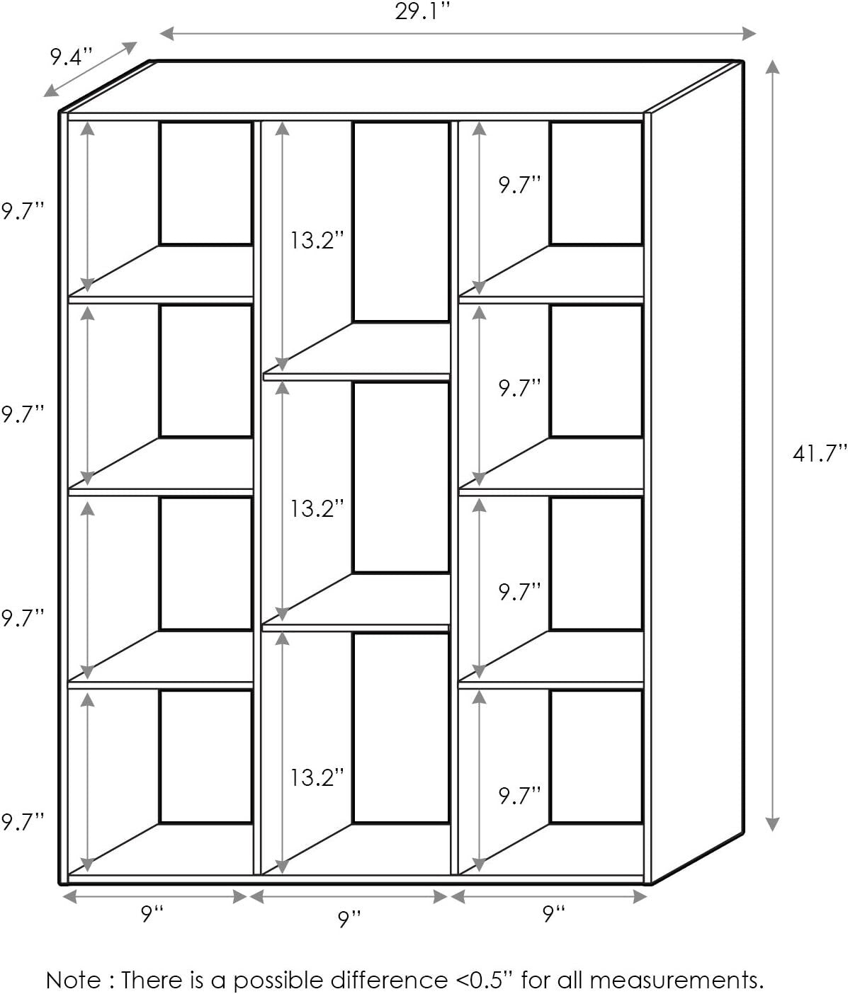 Easy Assembly 11-Cube White Bookcase - Durable Indoor Storage Solution