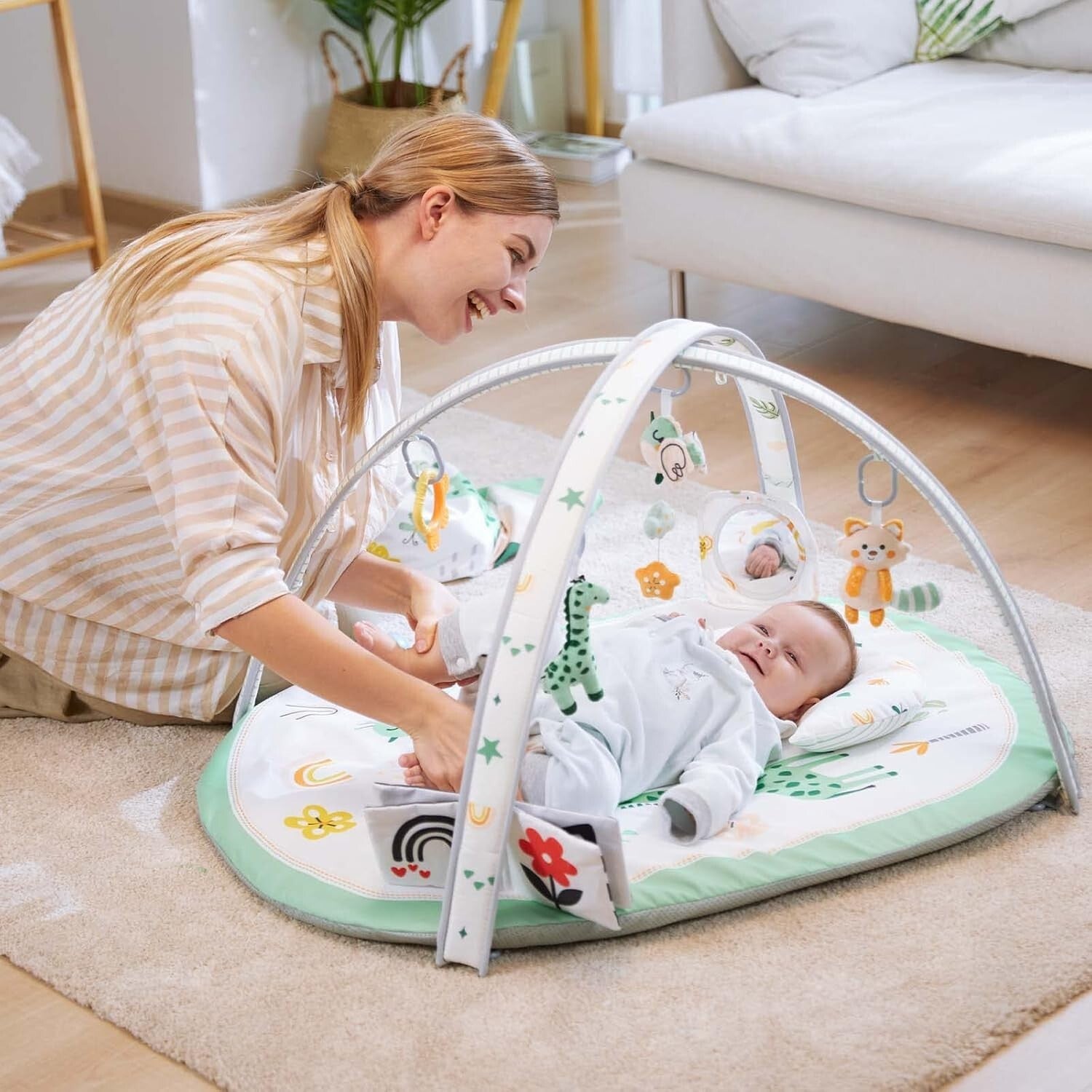 Thicker Baby Activity Mat with Replaceable Covers - Ideal for Early Development