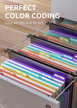 Load image into Gallery viewer, Large Capacity Plastic Hanging File Folders - 7 Pocket Accordion System, 6 Pack