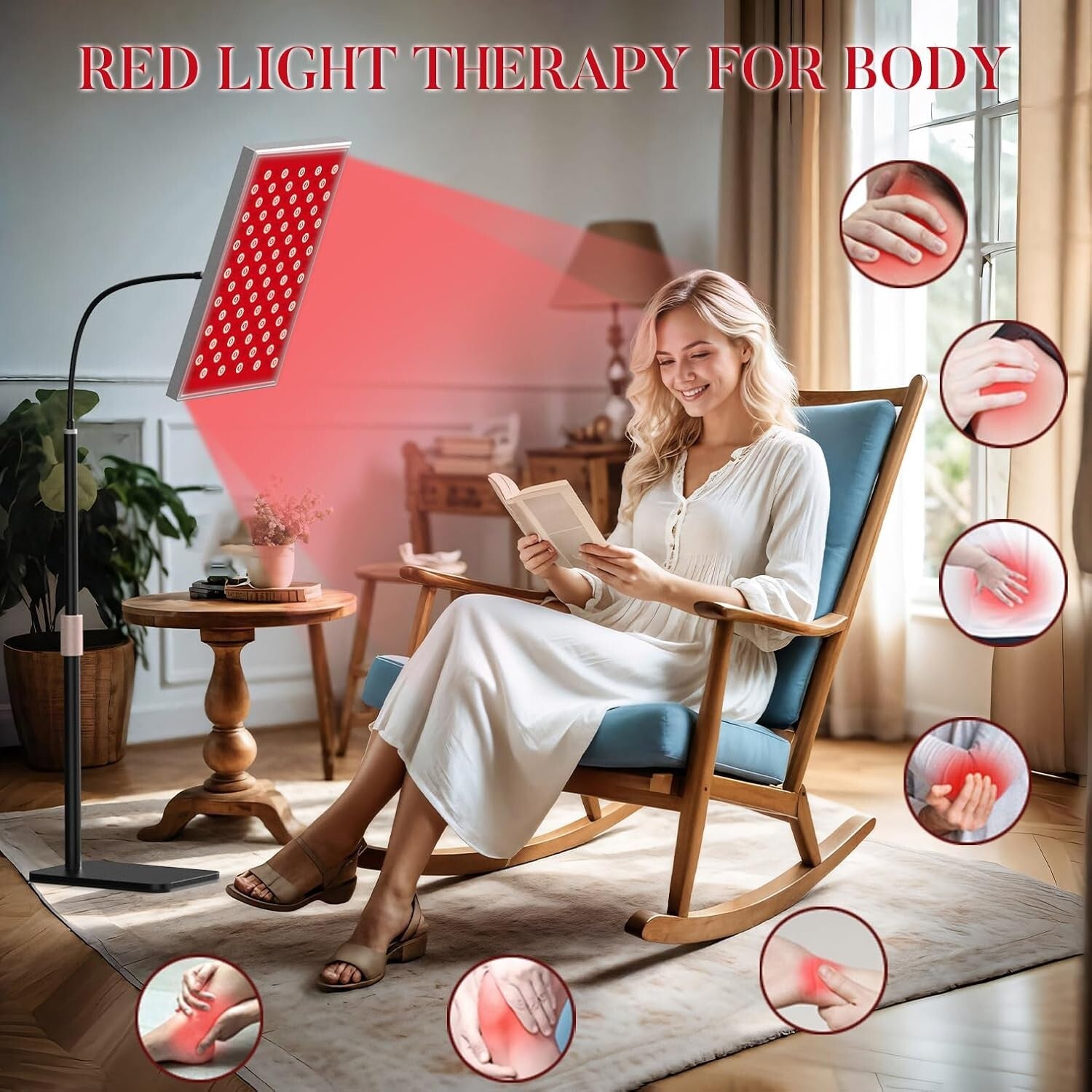 Full Body Red Light Therapy LED Panel - Freestanding & Affordable Home Solution