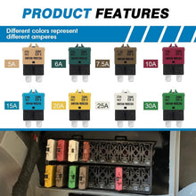 Load image into Gallery viewer, ATC/ATO 15A Circuit Breakers - 25 Pack Low Profile for Compact Installations