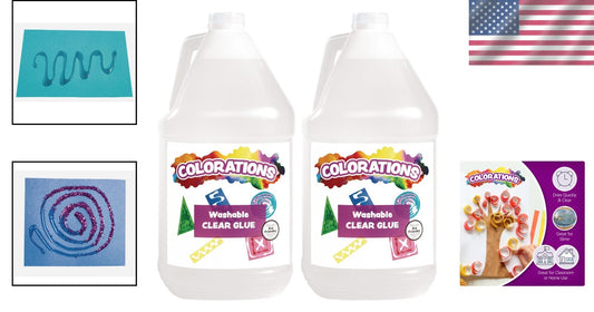 2 Gallon Washable Clear Glue - Non-Toxic, Quick Drying & Versatile for Crafts