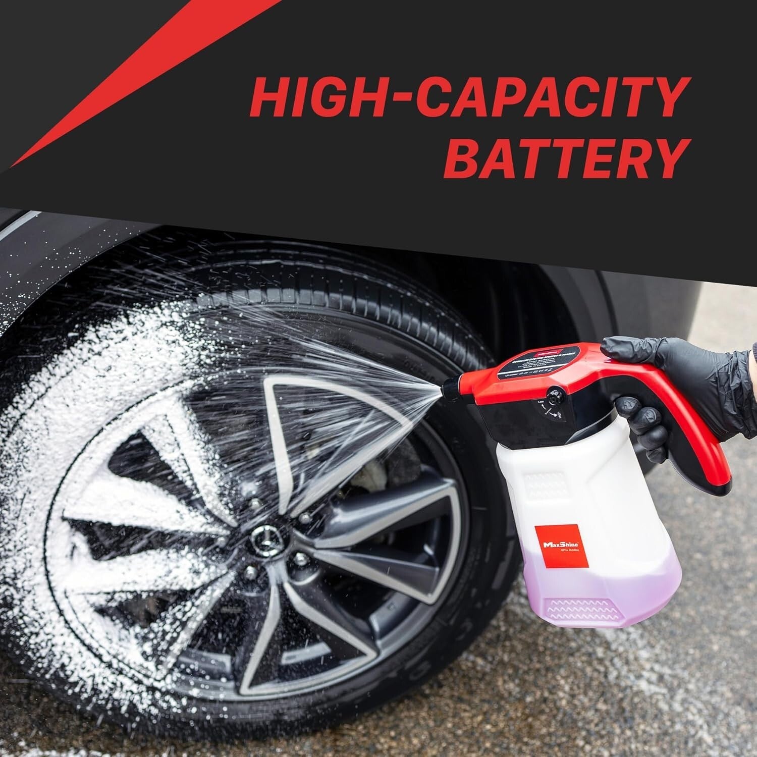 2600mAh Cordless 2L Foam Cannon with Adjustable Nozzles for Quick Car Washing