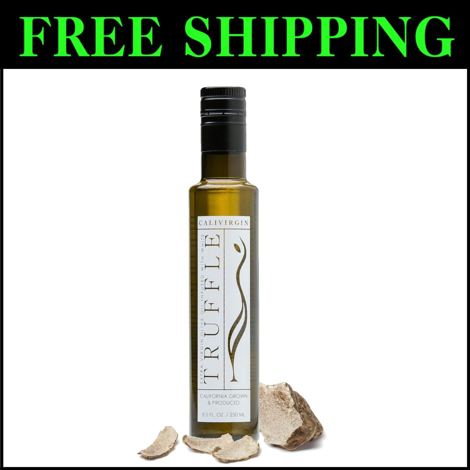 California's Finest: Organic White Truffle Infused Extra Virgin Olive Oil, 250ml