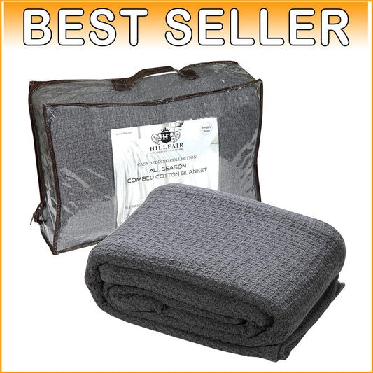 Durable Cozy Cotton Blankets King Size - Ideal for Reading, Napping, or Working