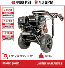 Load image into Gallery viewer, Heavy-Duty 4400 PSI Gas Pressure Washer for Contractors - 31-inch Wand Included