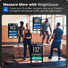 Load image into Gallery viewer, Smart Digital Bathroom Scale with Bluetooth &amp; 440lb Capacity for Family Wellness