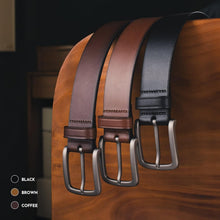 Load image into Gallery viewer, Handmade 1.5" Men's Top-Grain Leather Belt - Perfect Fit for Every Occasion