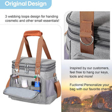 Load image into Gallery viewer, Versatile Grey Insulated Lunch Box with Leakproof Compartments for Active Adults