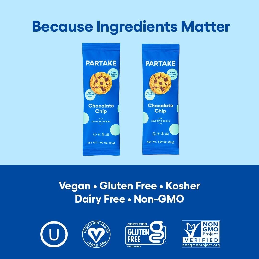 48 Convenient Gluten Free Mini Chocolate Chip Cookie Packs for Snack Lovers