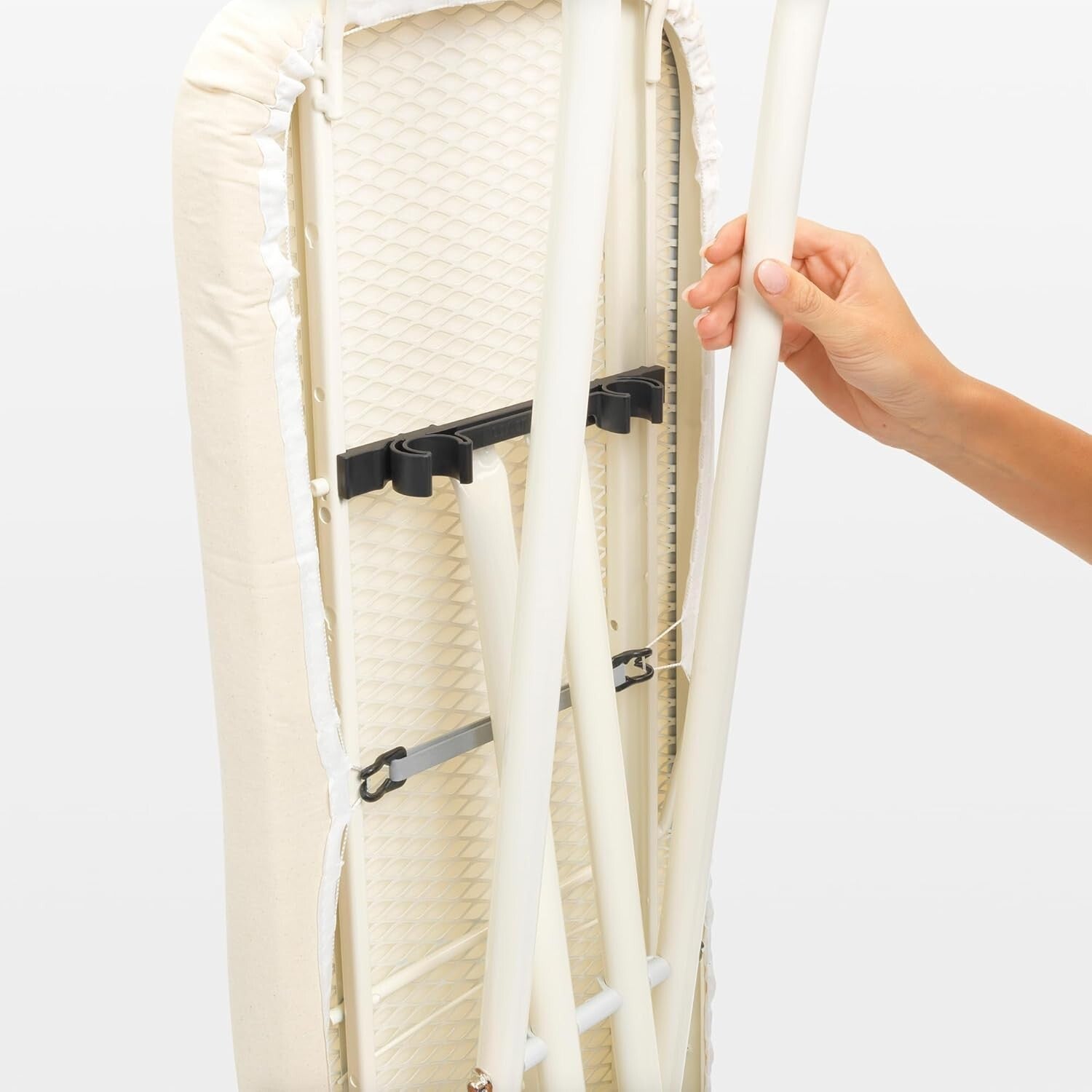 Extra Large 49x18 Inch Ironing Board C with Adjustable Height and Steam Holder