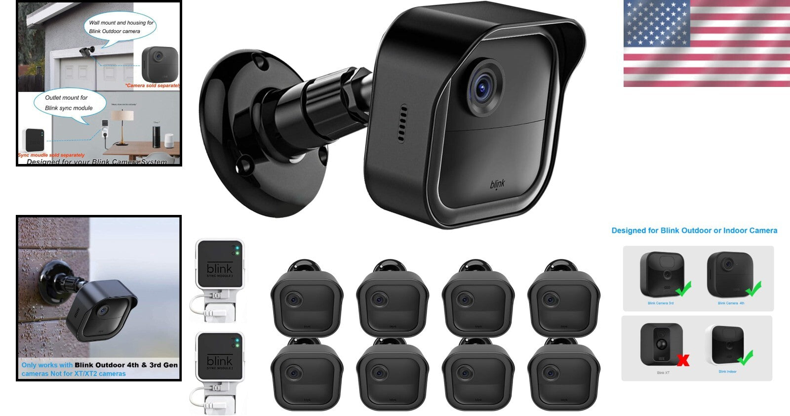 Reliable Weatherproof Protective Housing for Blink Outdoor 3rd & 4th Gen Cameras