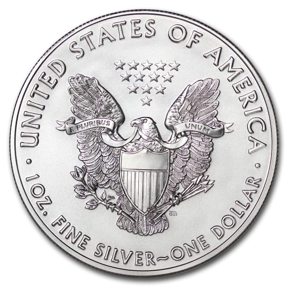 1986-Present Lot of 5 Brilliant Uncirculated Silver American Eagles - 1 oz Each