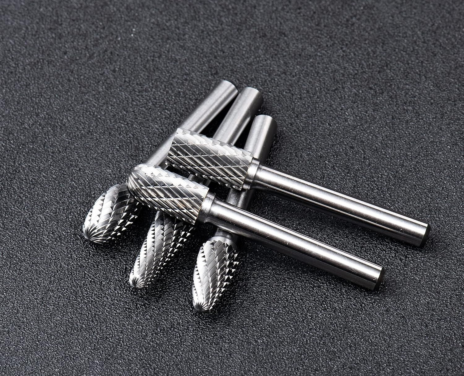 Superior 10pc Rotary Burr Set with 1/4" Shank - Ideal for Steel and Metal Tasks