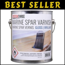 Load image into Gallery viewer, System Three Marine Spar Varnish, Gloss - 1 Gallon for Exterior Wood Protection