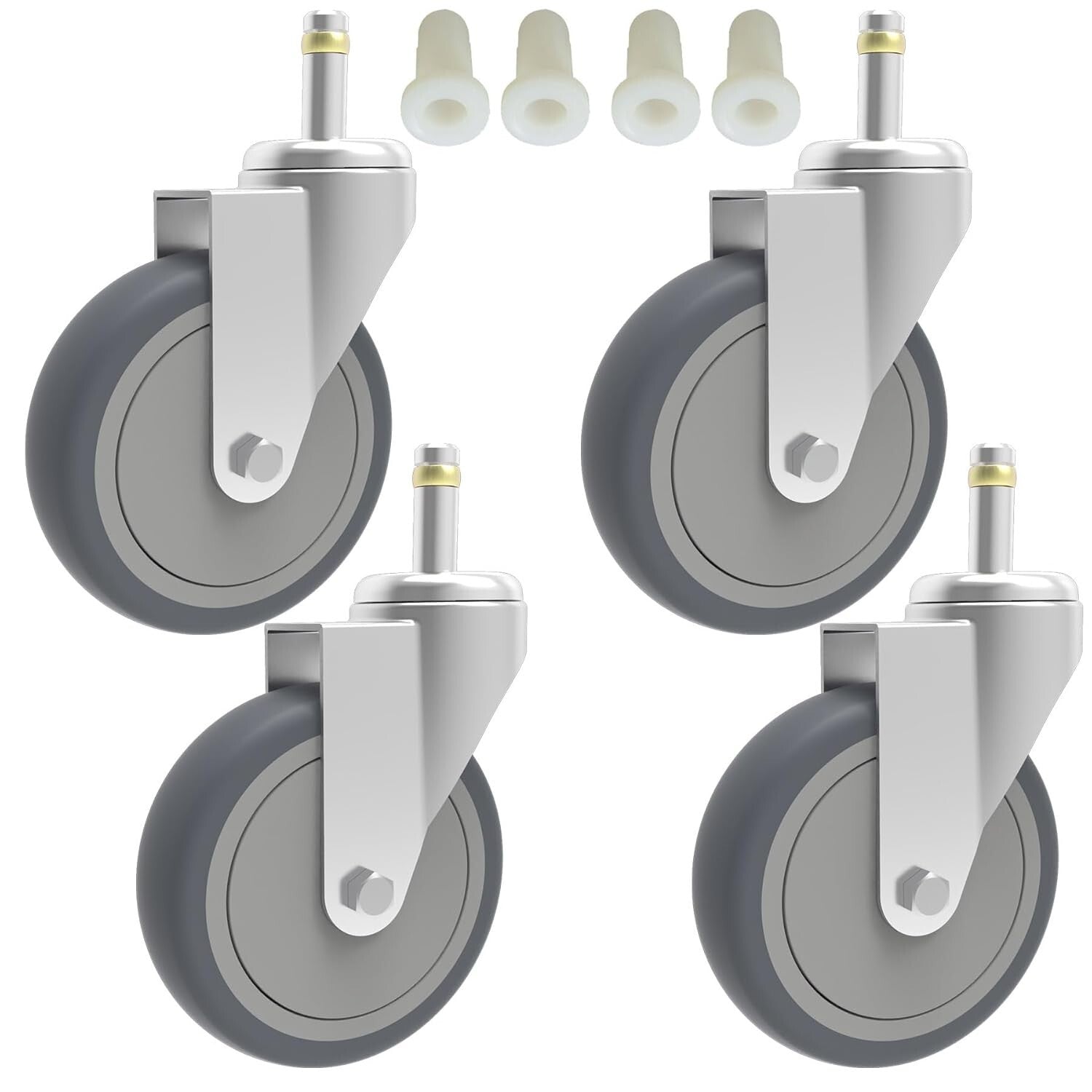 225 lb Load Capacity 5-Inch Swivel Caster Wheels for Versatile Use - 4 Pack