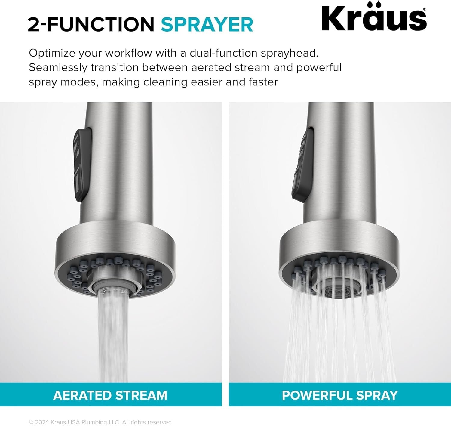 Contemporary ADA-Compliant Pull-Down Faucet with Spot-Free Stainless Finish