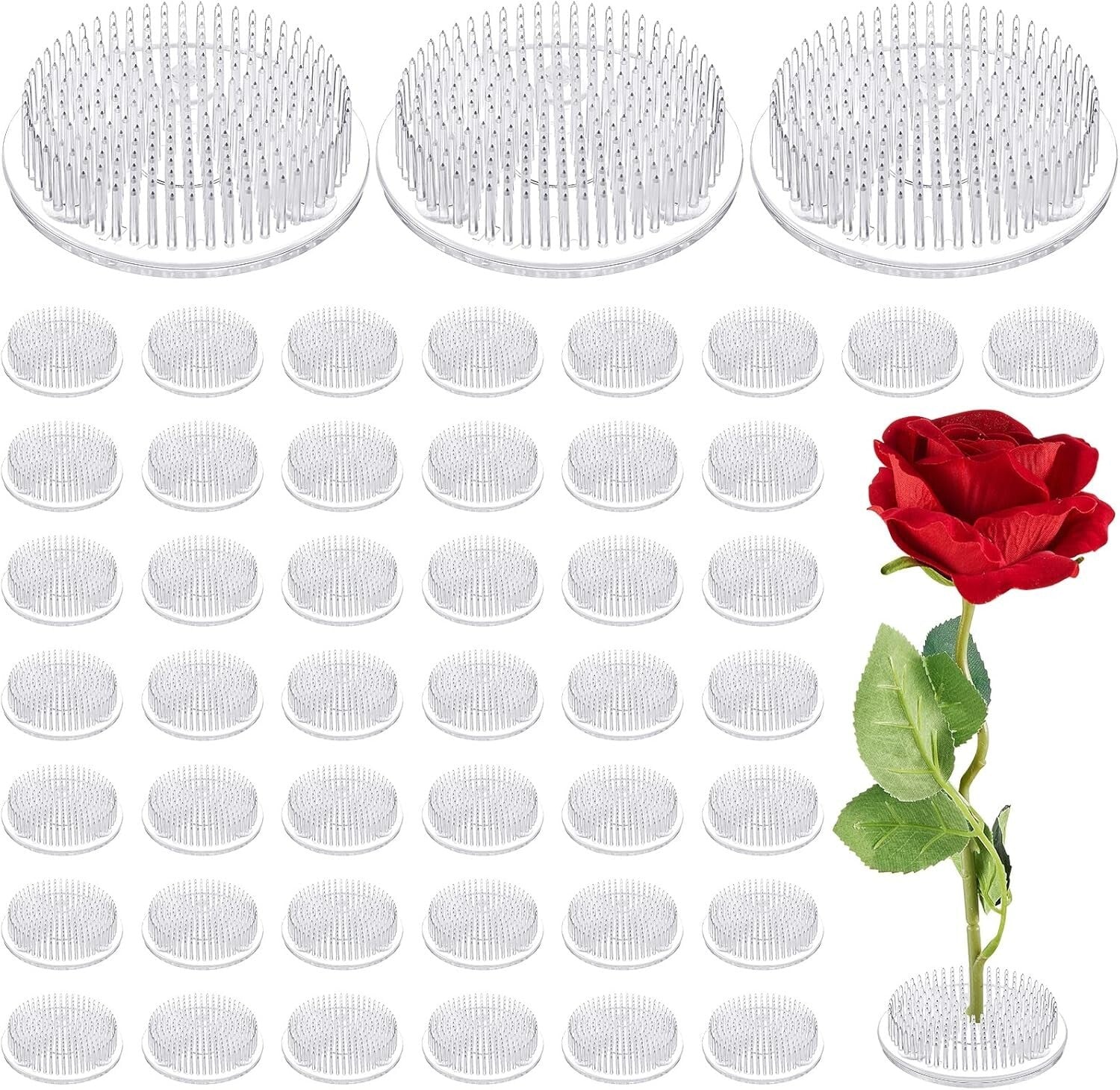 Lightweight Plastic Flower Frog Pins - 48 Pack for Beautiful Flower Displays