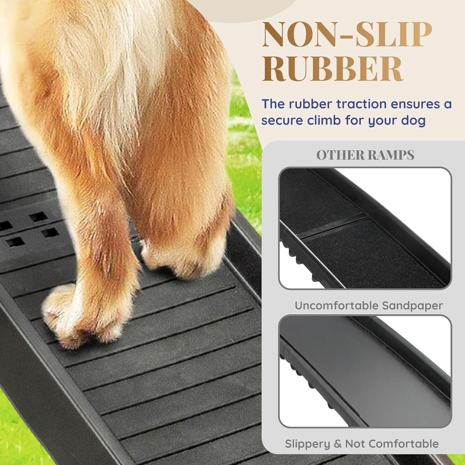 Portable 68.5” Dog Ramp for Large Dogs – Sturdy, Anti-Slip, 300 lbs Capacity