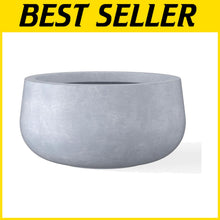 Load image into Gallery viewer, Chic 15.7" Diameter Concrete Plant Pot with Smooth Finish - Perfect for Gardens