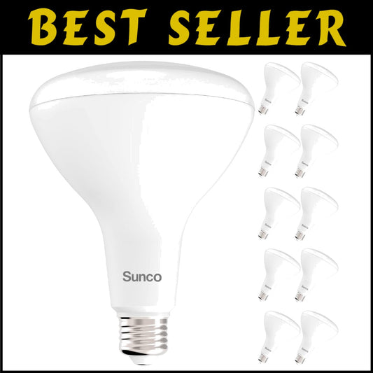 Energy Star Certified BR40 LED Flood Lights - 10-Pack Dimmable, 25,000 Hour Life