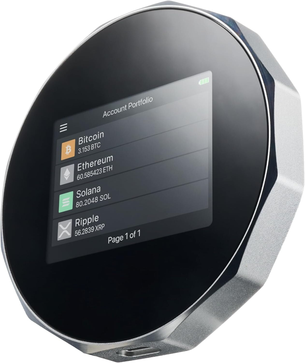 Advanced USB-C Crypto Wallet with Touchscreen - Effortless Multi-Coin Management