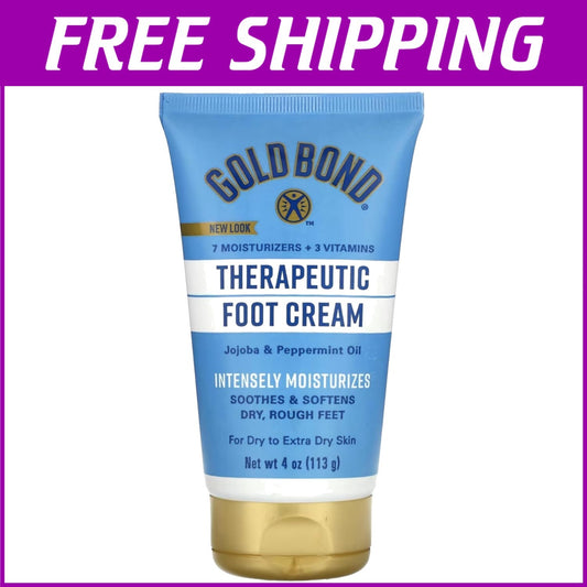 Quick Absorbing Foot Cream with Urea - 4 Oz Tube, Set of 6 for Daily Care