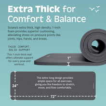 Load image into Gallery viewer, Comfortable Non-Slip 1" Thick Yoga Mat for Men &amp; Women - Includes Carry Strap