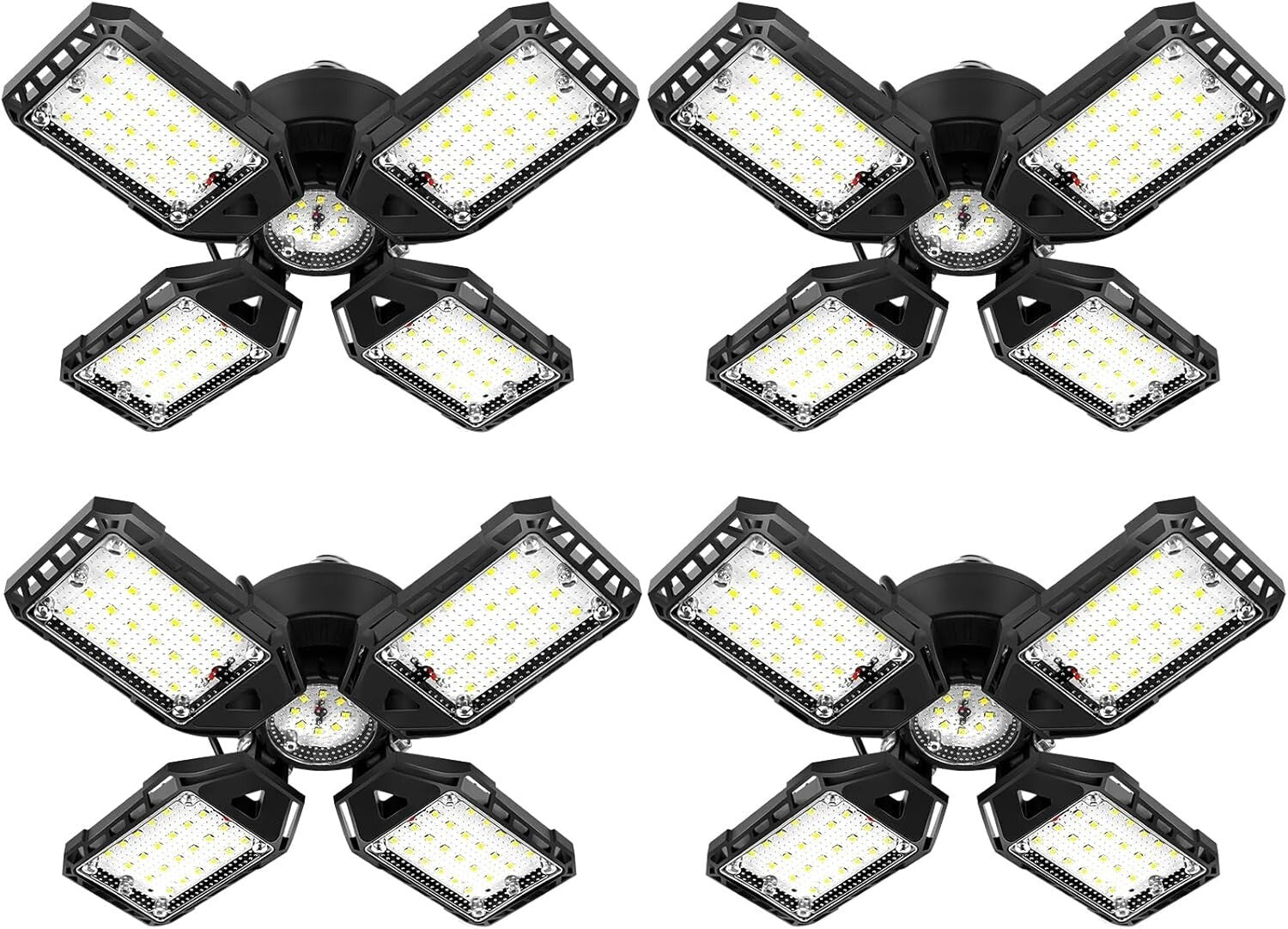 Energy-Saving 12000Lumen LED Garage Lights with Adjustable Deformable Panels