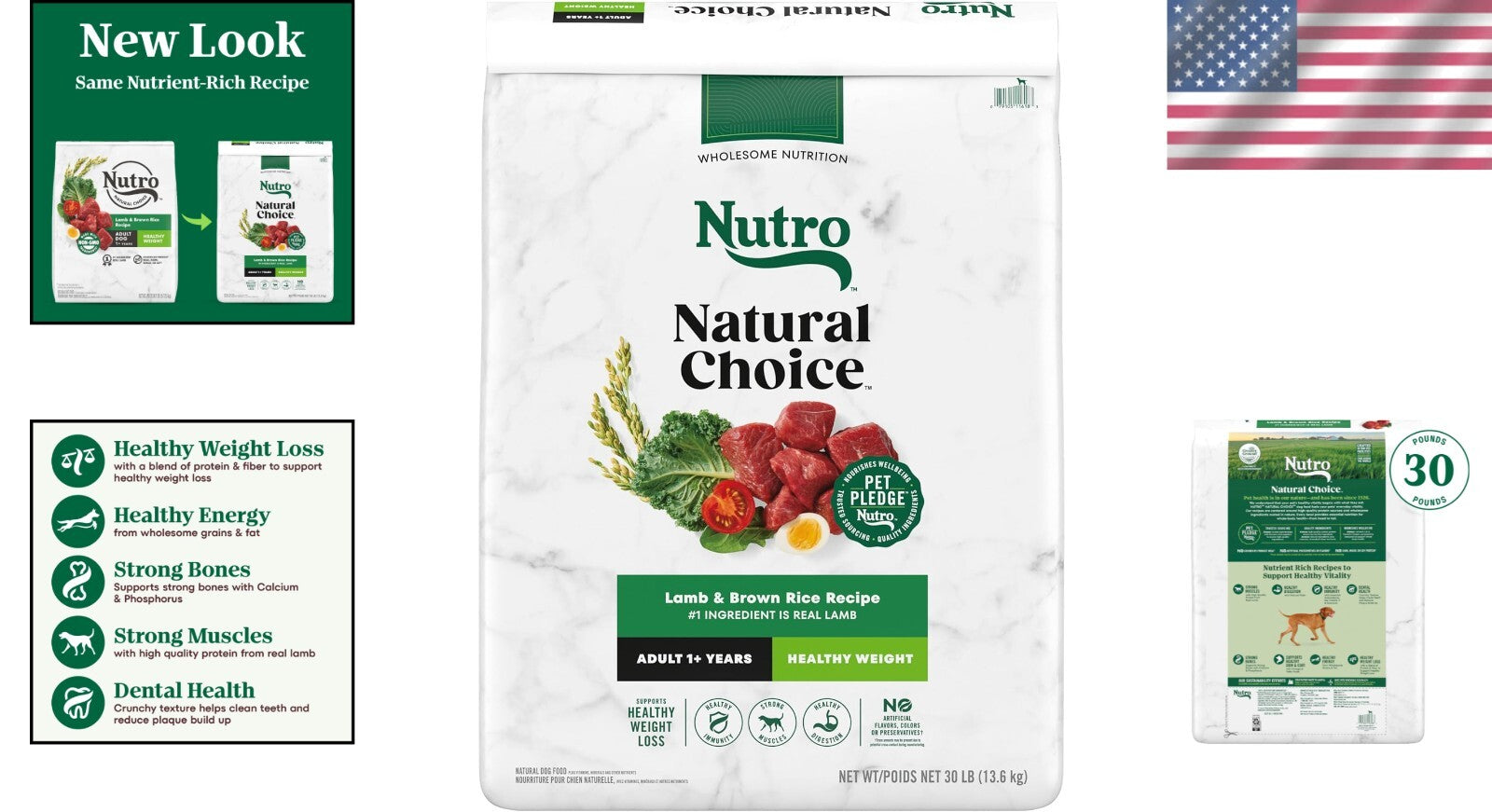 Nutro Natural Choice Healthy Weight Dry Dog Food - Lamb & Rice, 30 lbs. Bag