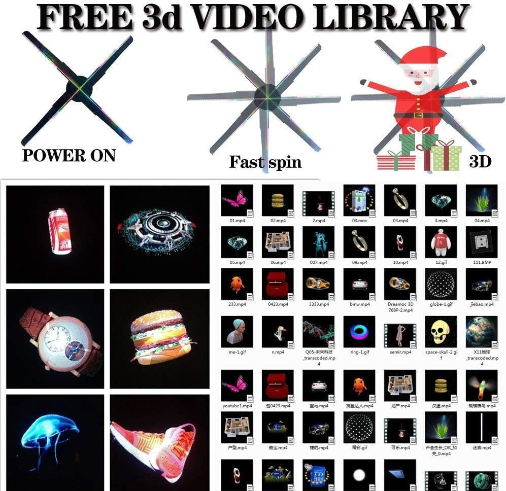 Compact 18.1" Hologram Projector for Events & Businesses with Remote Control