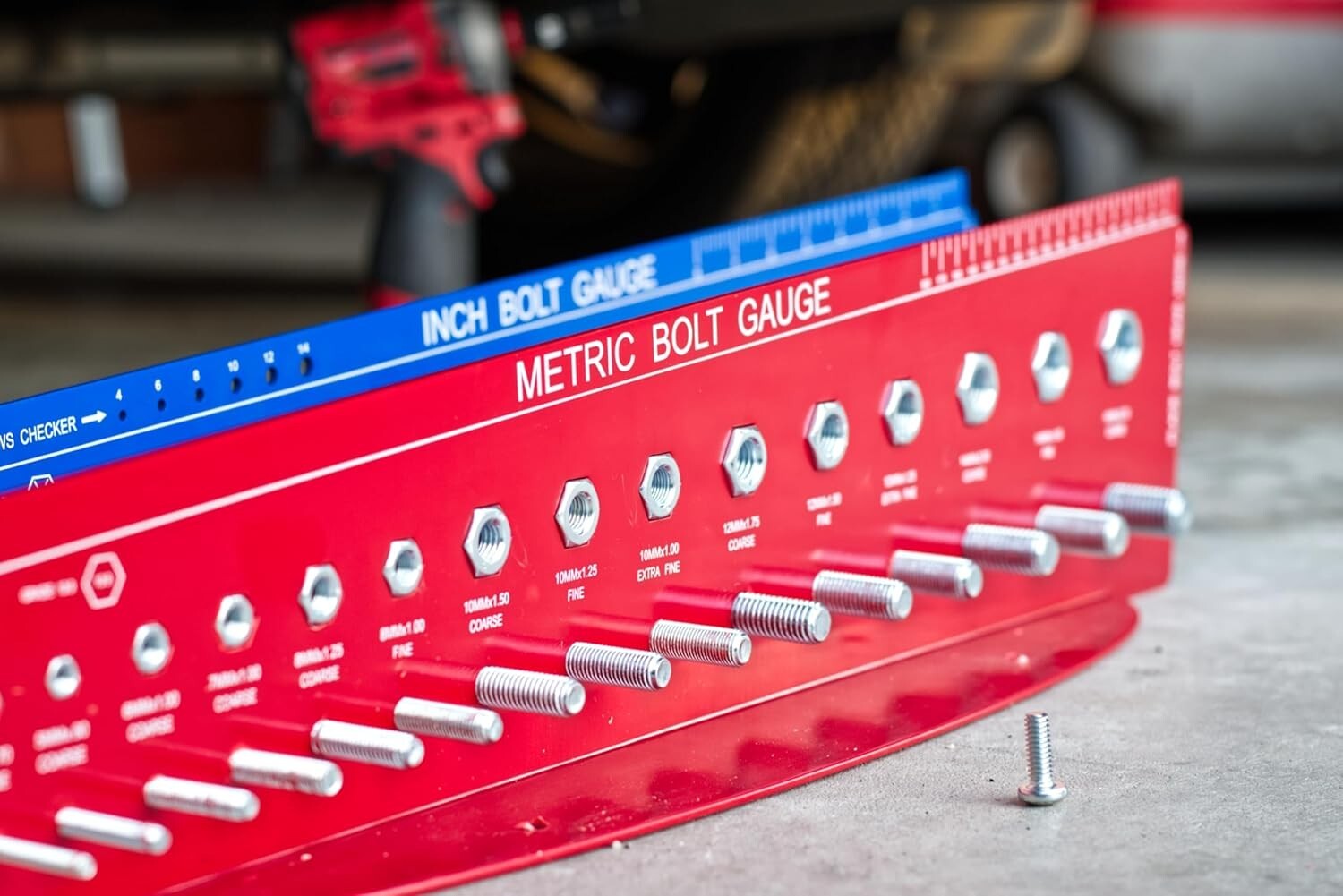 SAE & Metric Bolt Gauges - Fastener Size Checker for Easy Thread Identification