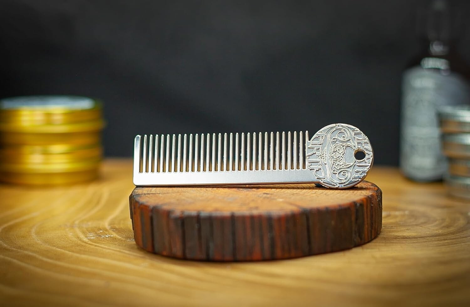 Sophisticated Platinum Mustache Wax Kit with Refillable Inserts & Grooming Tools