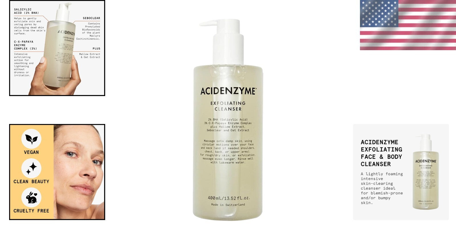 Exfoliating Face & Body Cleanser with Salicylic Acid - Blemish Control Formula