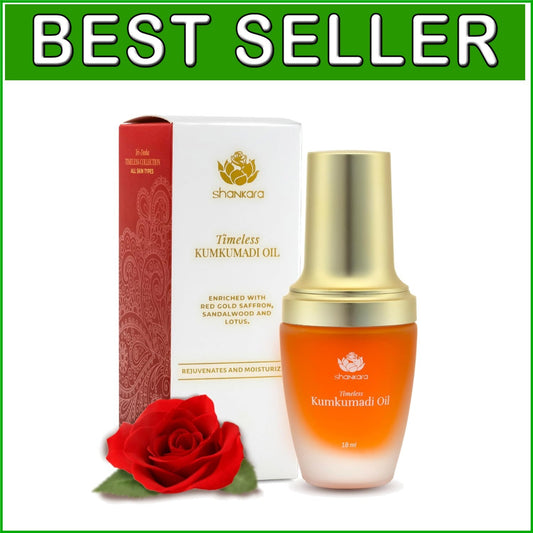 Timeless Kumkumadi Oil with Pure Saffron & Rose Aroma - 18ml Luxury Facial Oil