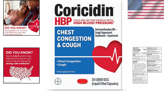 Fast-Acting Cough and Chest Congestion Liqui-Gels - Safe for High Blood Pressure