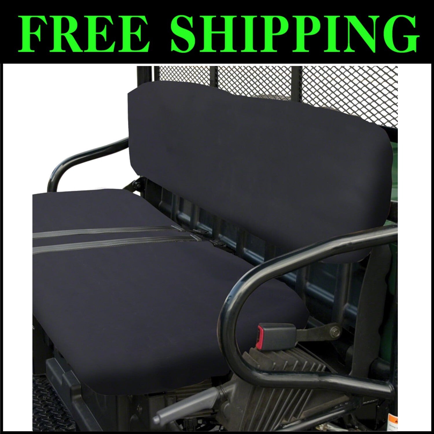 Durable Black UTV Bench Seat Cover for Polaris Ranger '02-'08 with Warranty